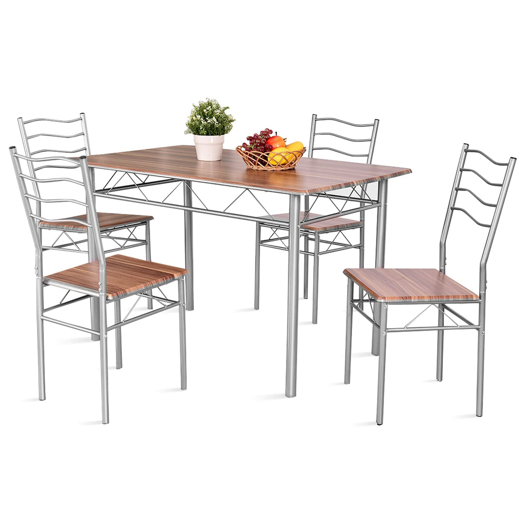 Giantex Modern 5 Piece Dining Table Set for 4 Chair