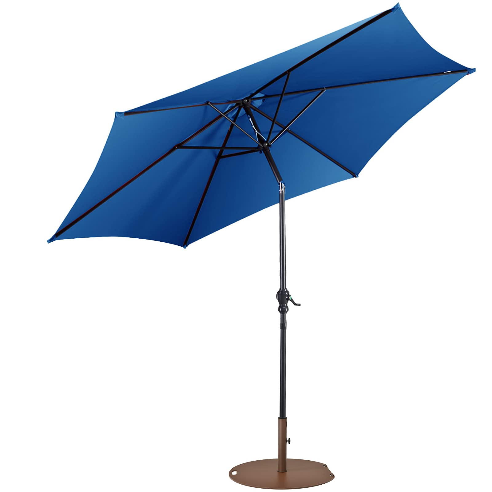 Giantex Patio Umbrella with Base Stand, 9ft Market Umbrella