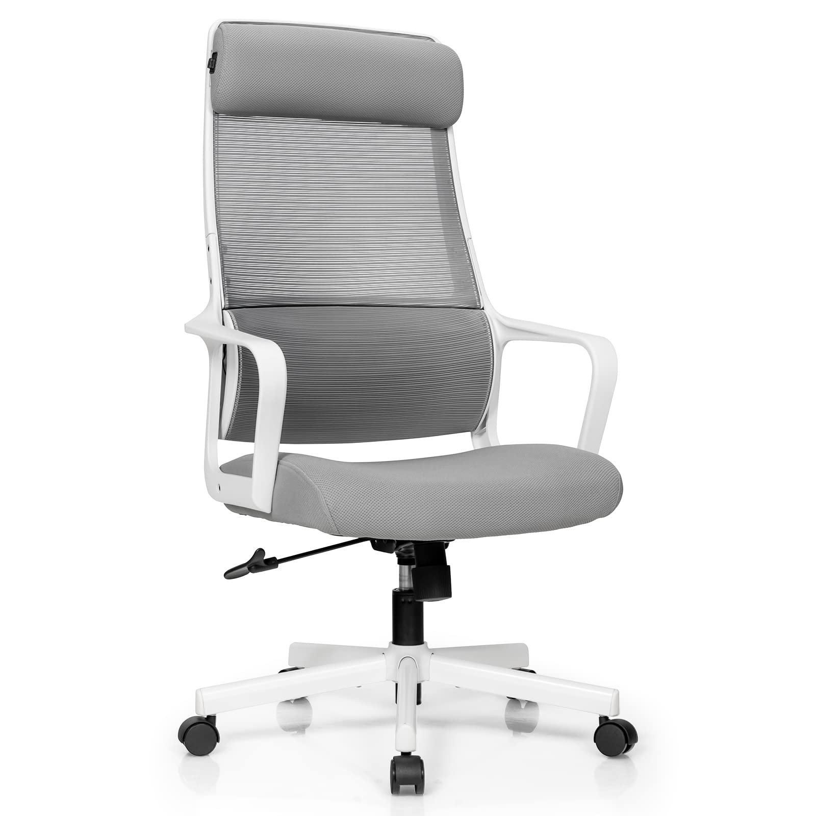 Giantex High Back Mesh Office Chair with Heating Headrest and Lumbar Support Armrest