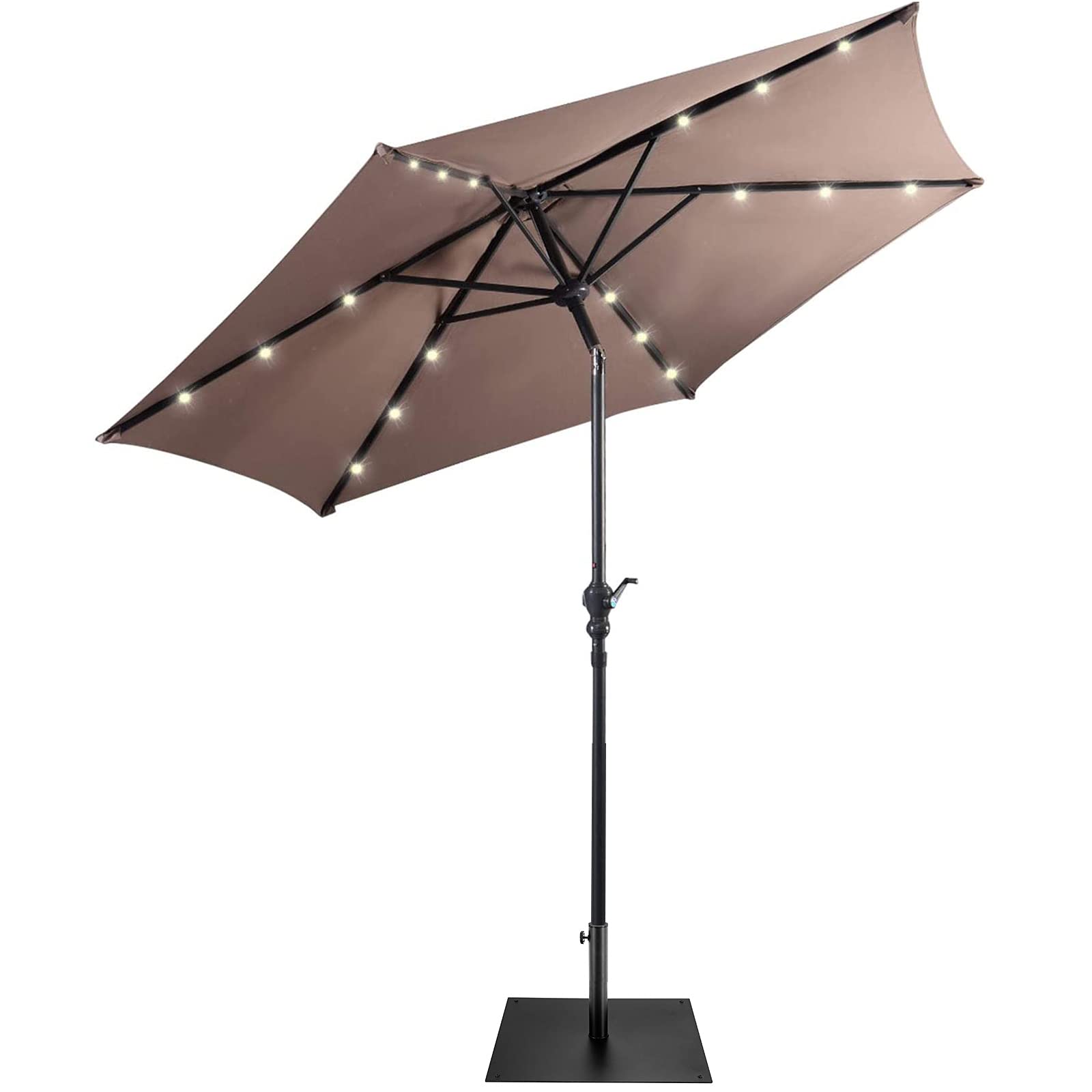 Giantex Patio Umbrella with Umbrella Base Stand 40 LBS Steel