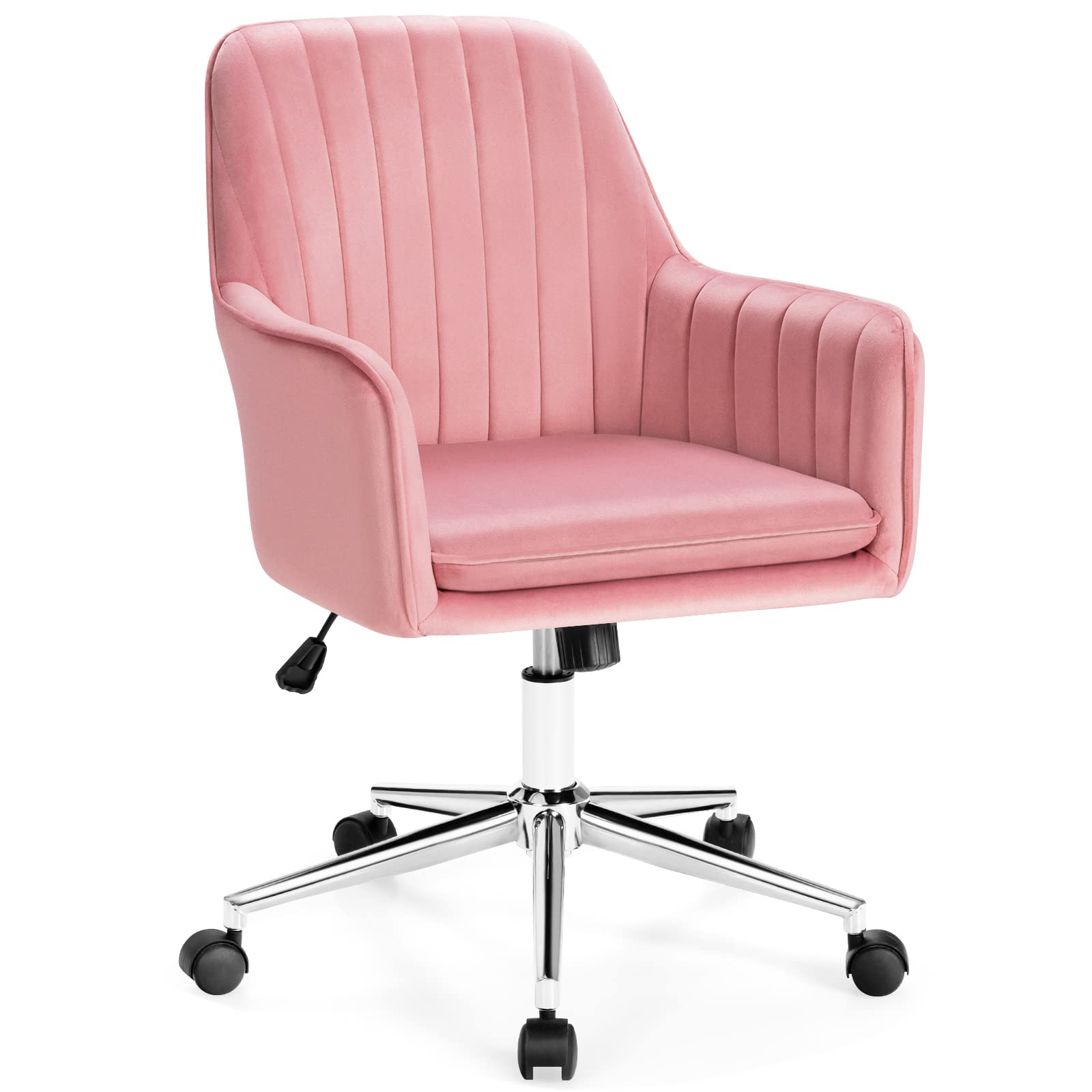 Giantex Velvet Desk Chair, Mid-Back Leisure Office Chair