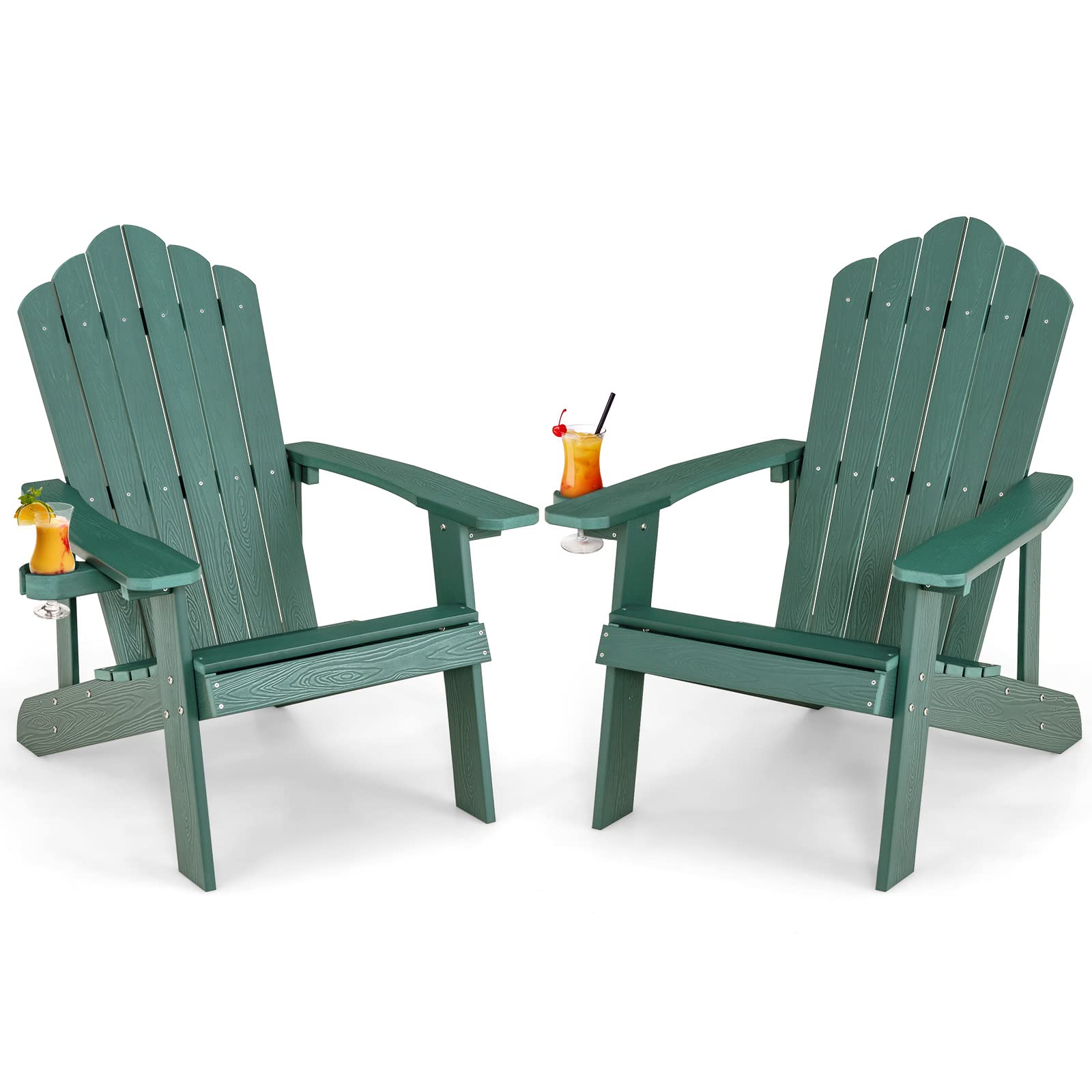 Giantex Outdoor Adirondack Chair, Dark Green