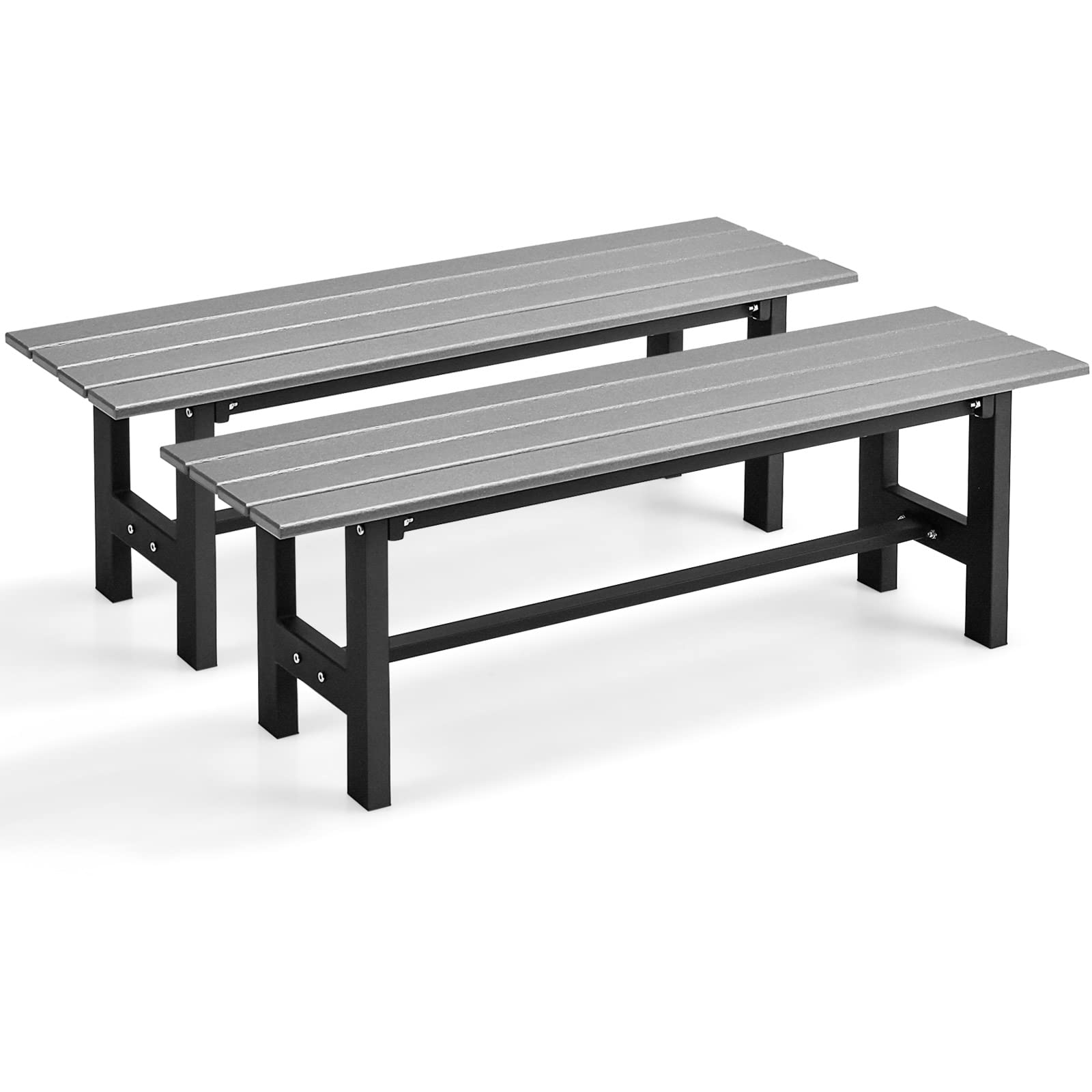 Giantex 2-Person Outdoor Bench Seat - Backless Patio Garden Bench