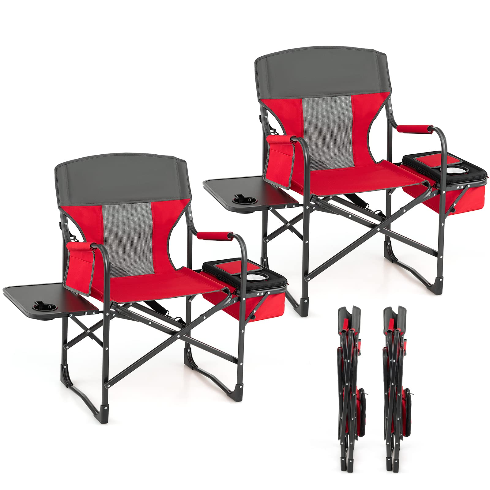 Giantex Directors Chair, Folding Chair with Side Table