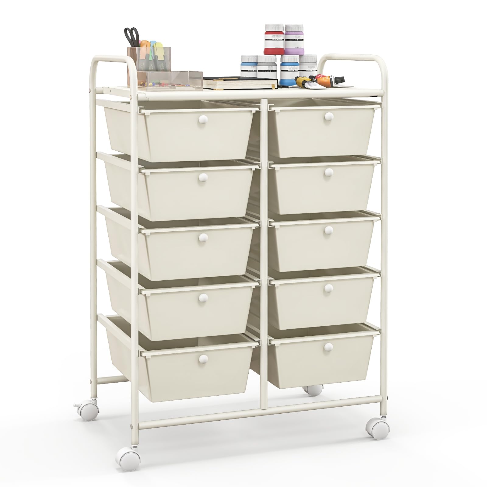 10 Drawers Rolling Cart, Classroom Organizers - Giantex