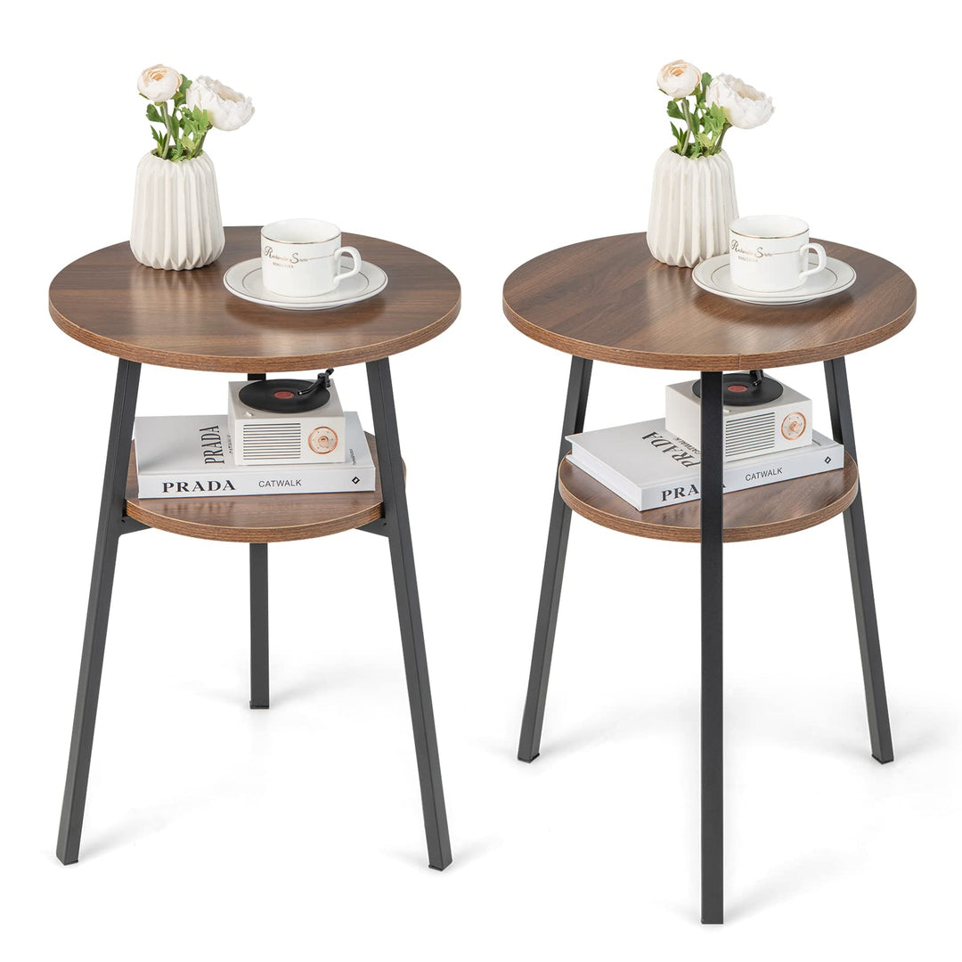 Giantex Round End Table Set
