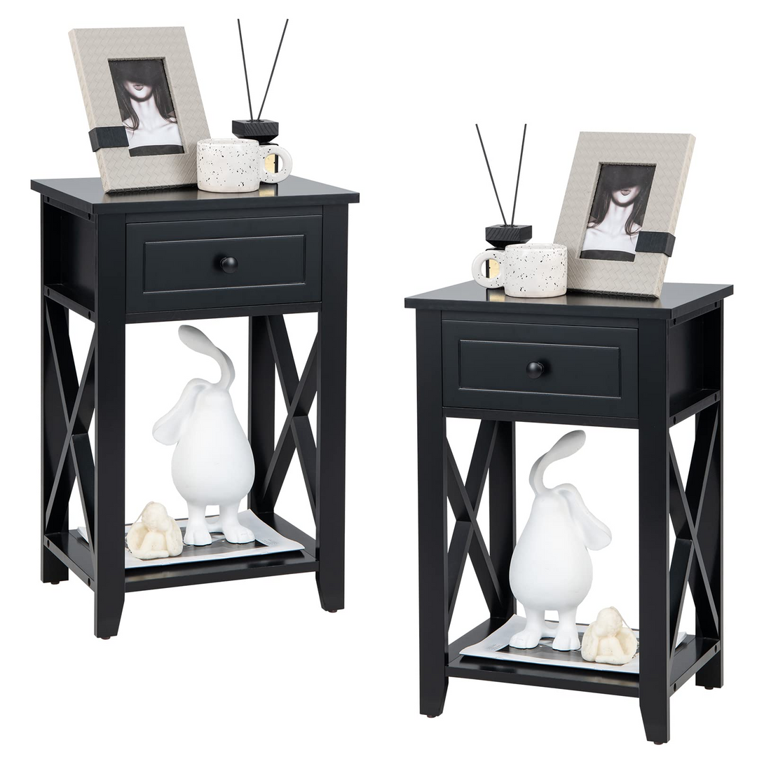 Giantex Modern X-Design Nightstand