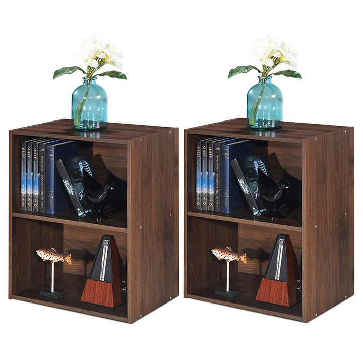 Giantex Bookshelf and Bookcase 2-layer Storage Shelf