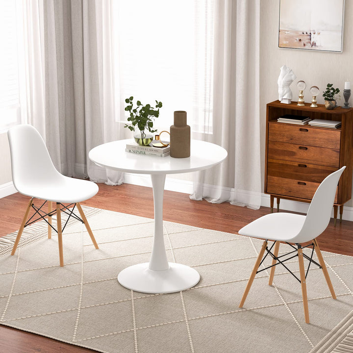 Giantex Dining Room Table Set for 2 or 4, Compact Kitchen Dining Table Set with 32" Round Table and DSW Chairs