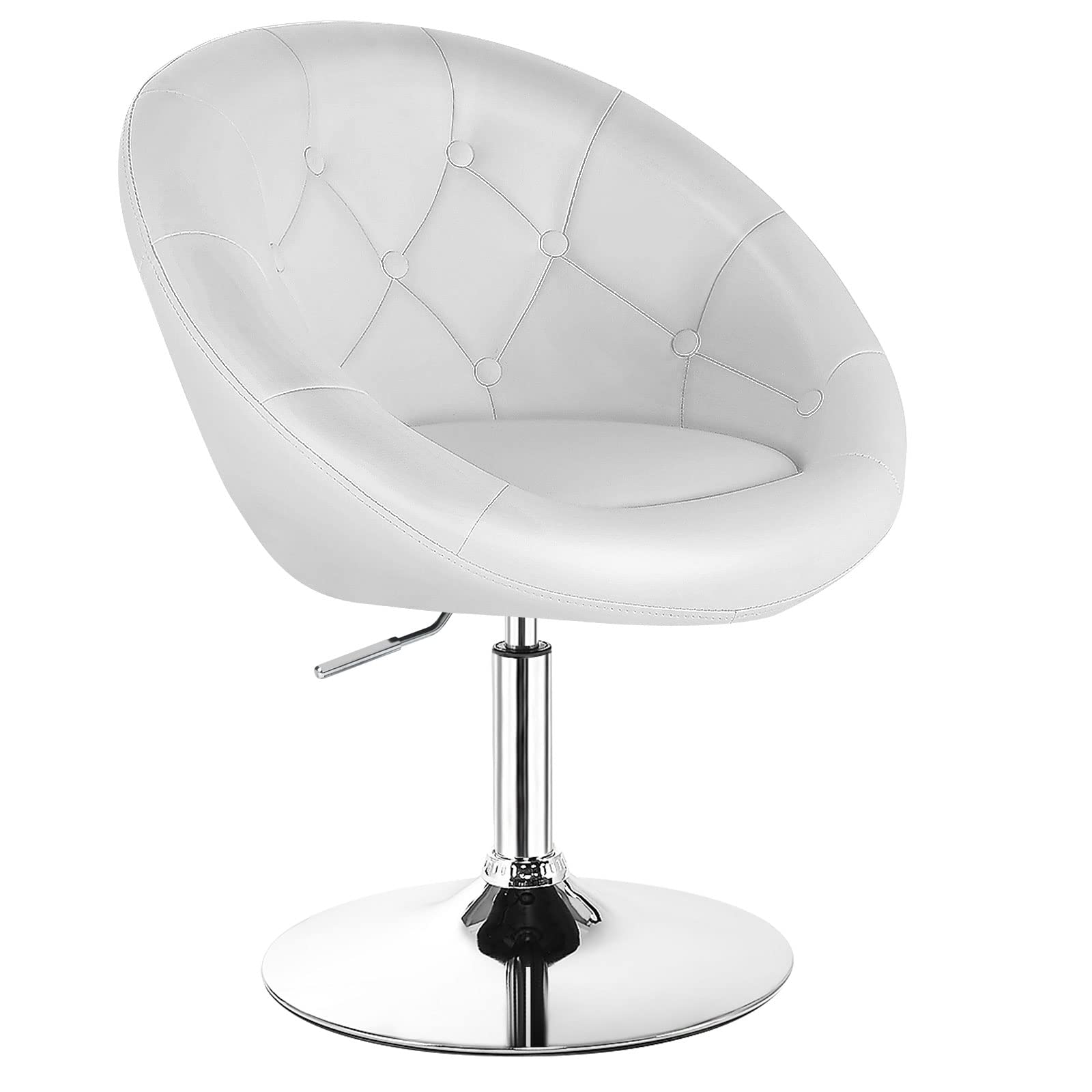 Giantex Swivel Round Tufted Vanity Chair, Set of 2 Height Adjustable