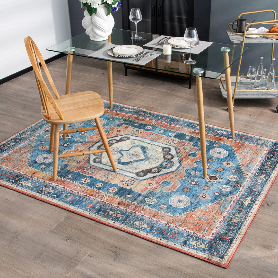 Giantex Area Rug, Easy to Clean Comfy Chic Vintage Floor Decoration Large Boho Area Carpet Rugs