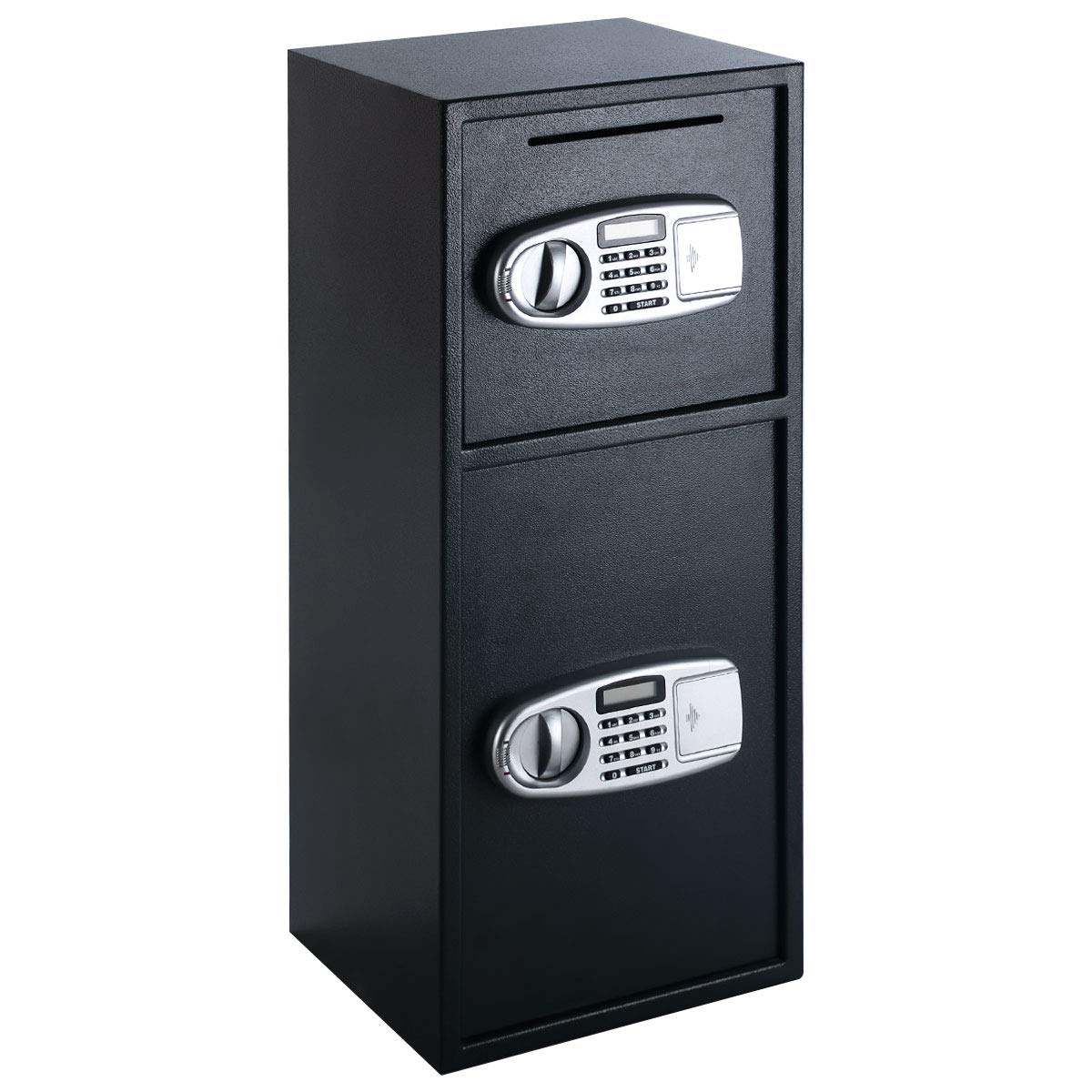 Safe Box Security Lock Box with Double Door and Keys, Gun Cash Valuable Storage