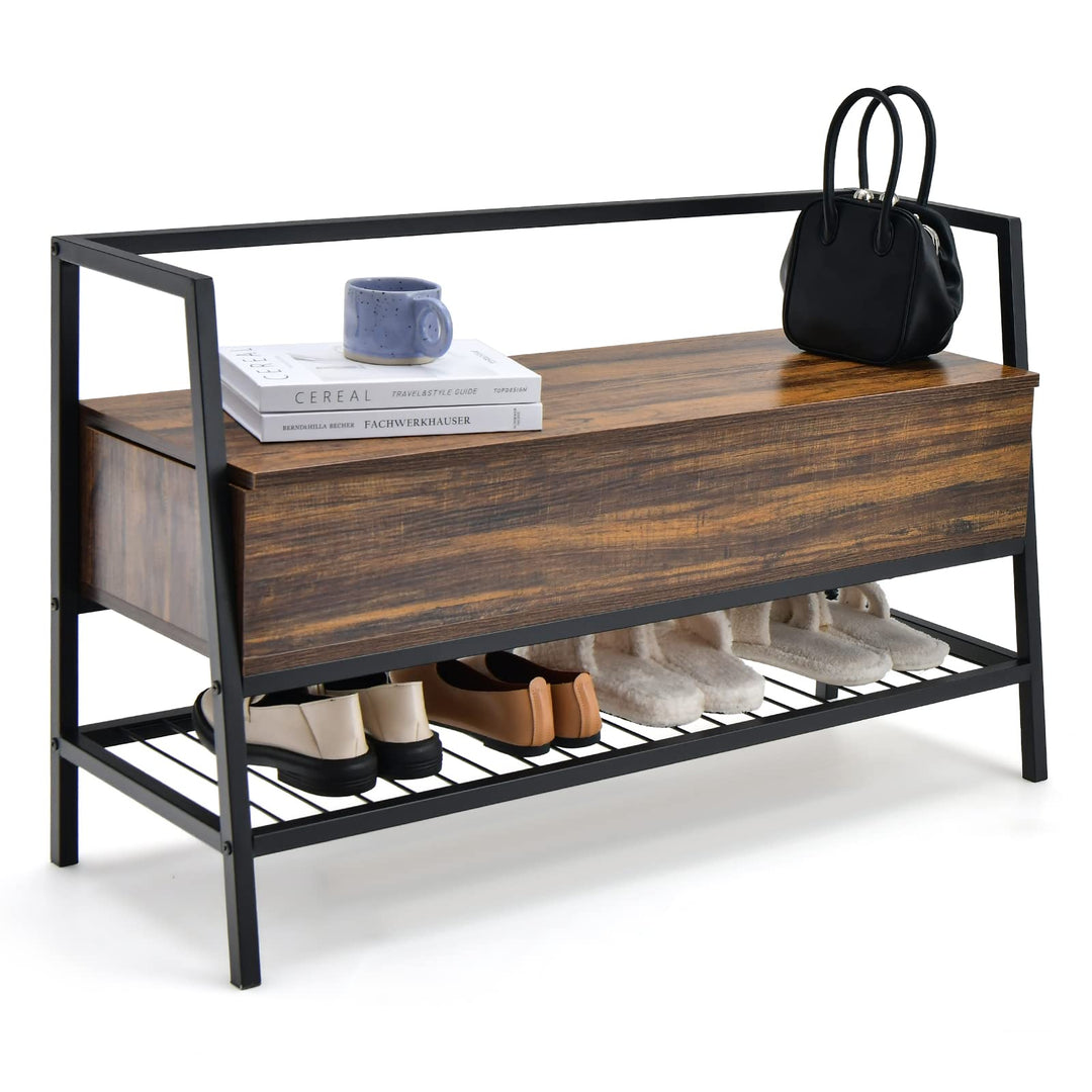 Giantex Industrial Shoe Storage Bench
