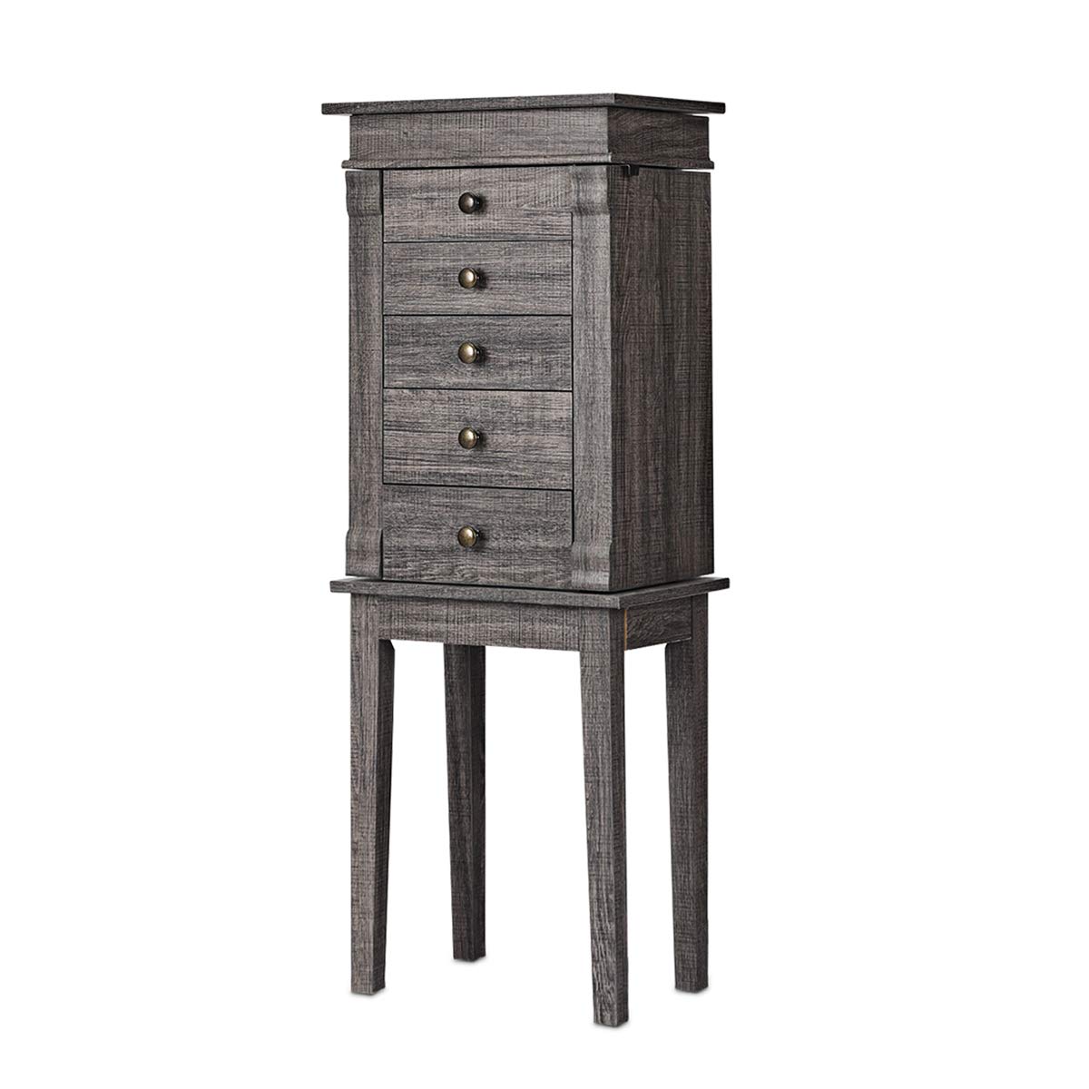 CHARMAID Jewelry Cabinet Armoire with 5 Drawers