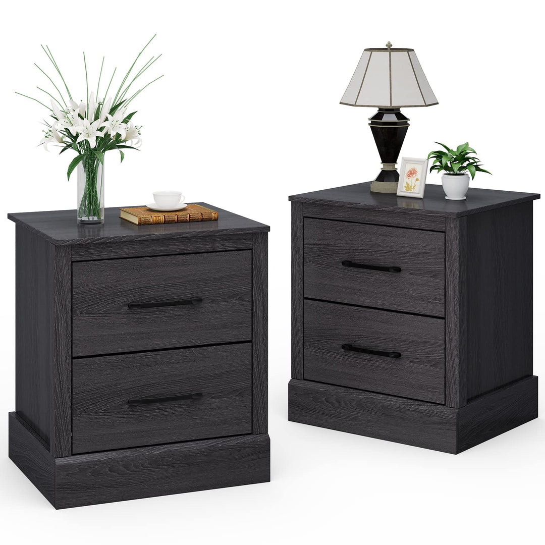 SimpleHouseware 3-Tier Nightstand Dresser With Shelf Top, Drawer