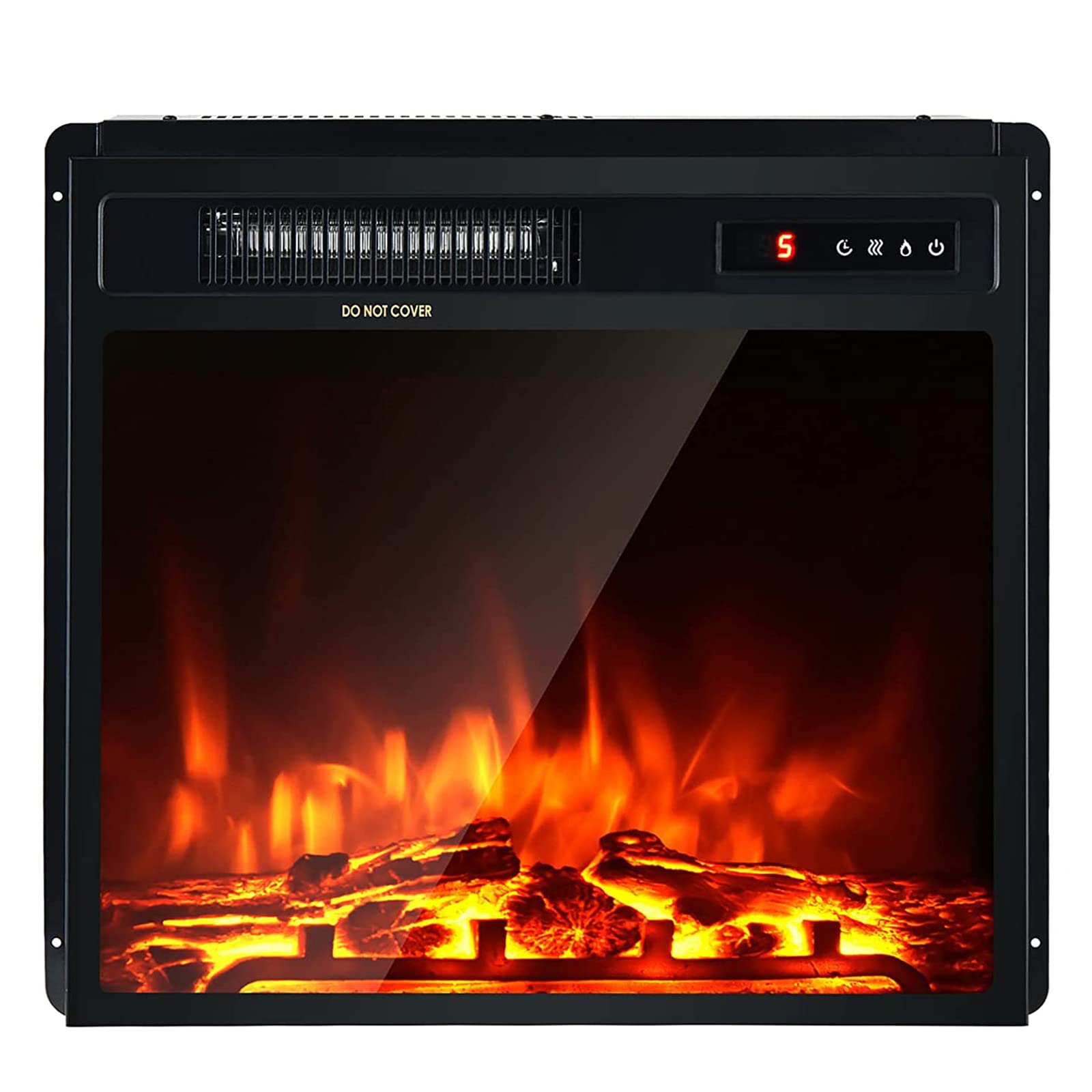 Giantex 18'' Electric Fireplace, Fireplace Inserts Electric Heater