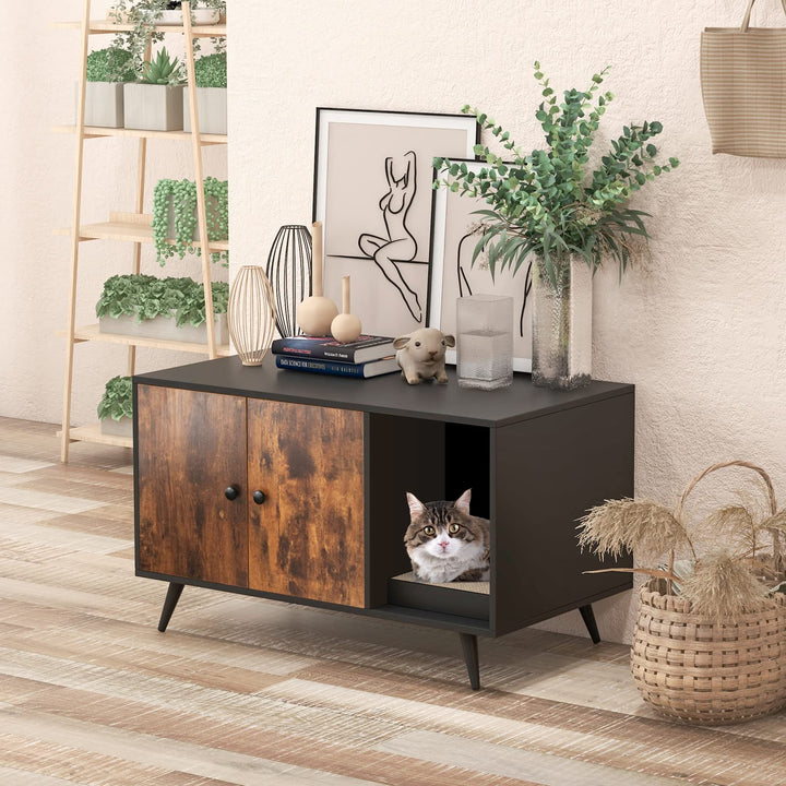 Giantex Cat Litter Box Enclosure, Hidden Cat Washroom Furniture