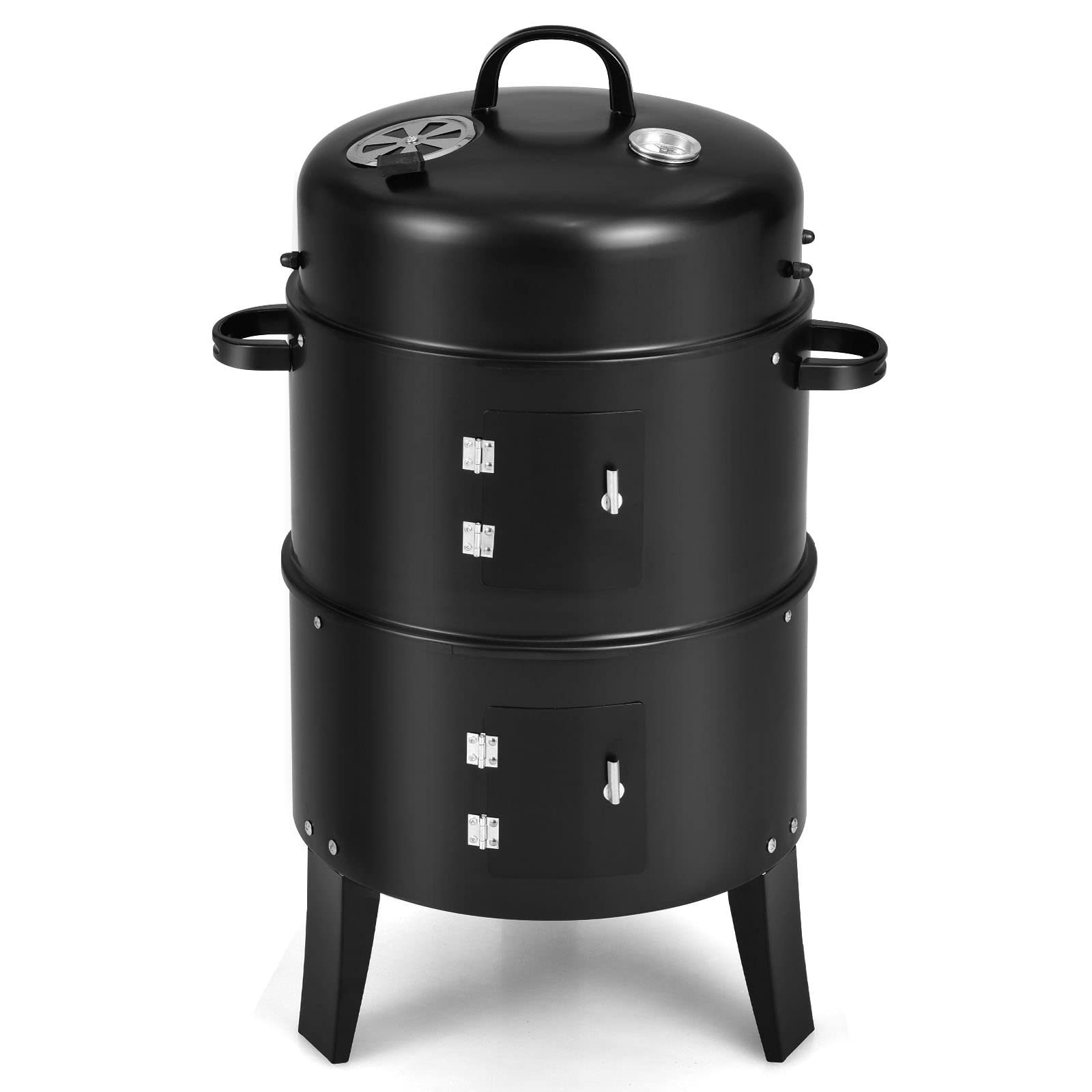 Giantex 3-in-1 Outdoor Smoker Grill with Smoker Combo