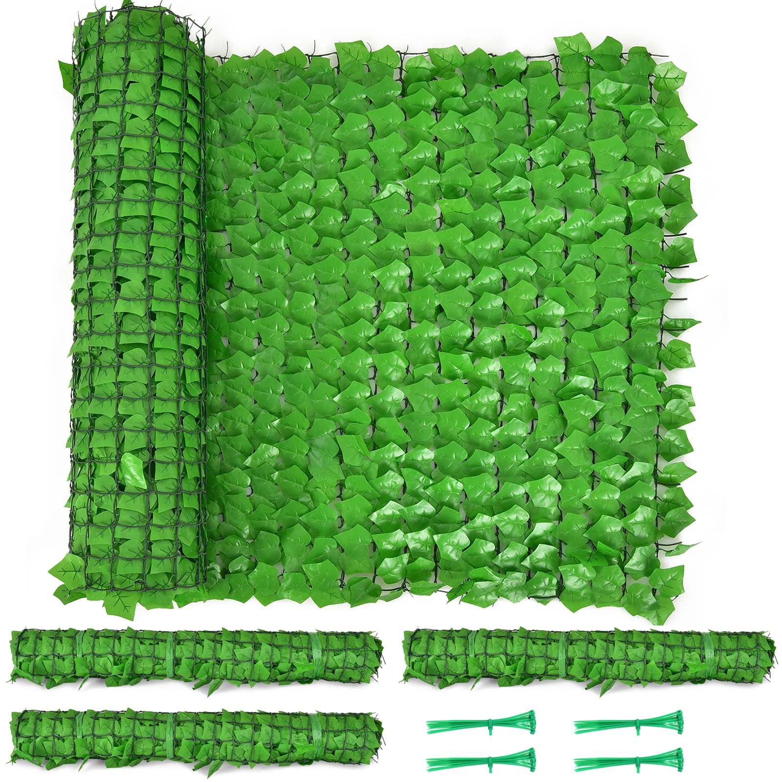 Giantex 118" x 39.4" Artificial Hedges Fence Faux Ivy Vine Greenery Wall