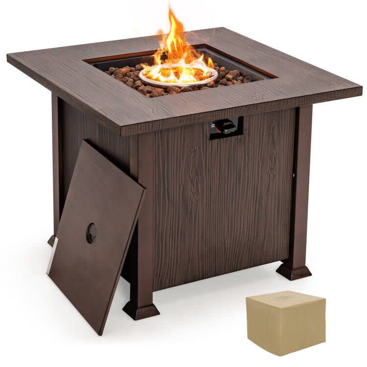 Giantex Gas Fire Pits for Outside - 32” Patio Fire Table