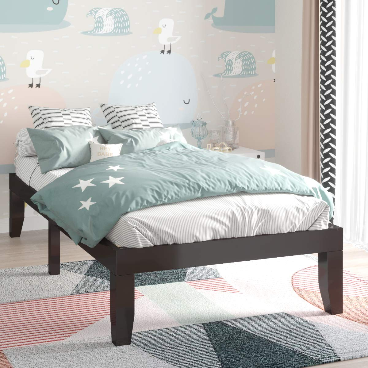 Solid Wood Platform Bed Frame - Giantex