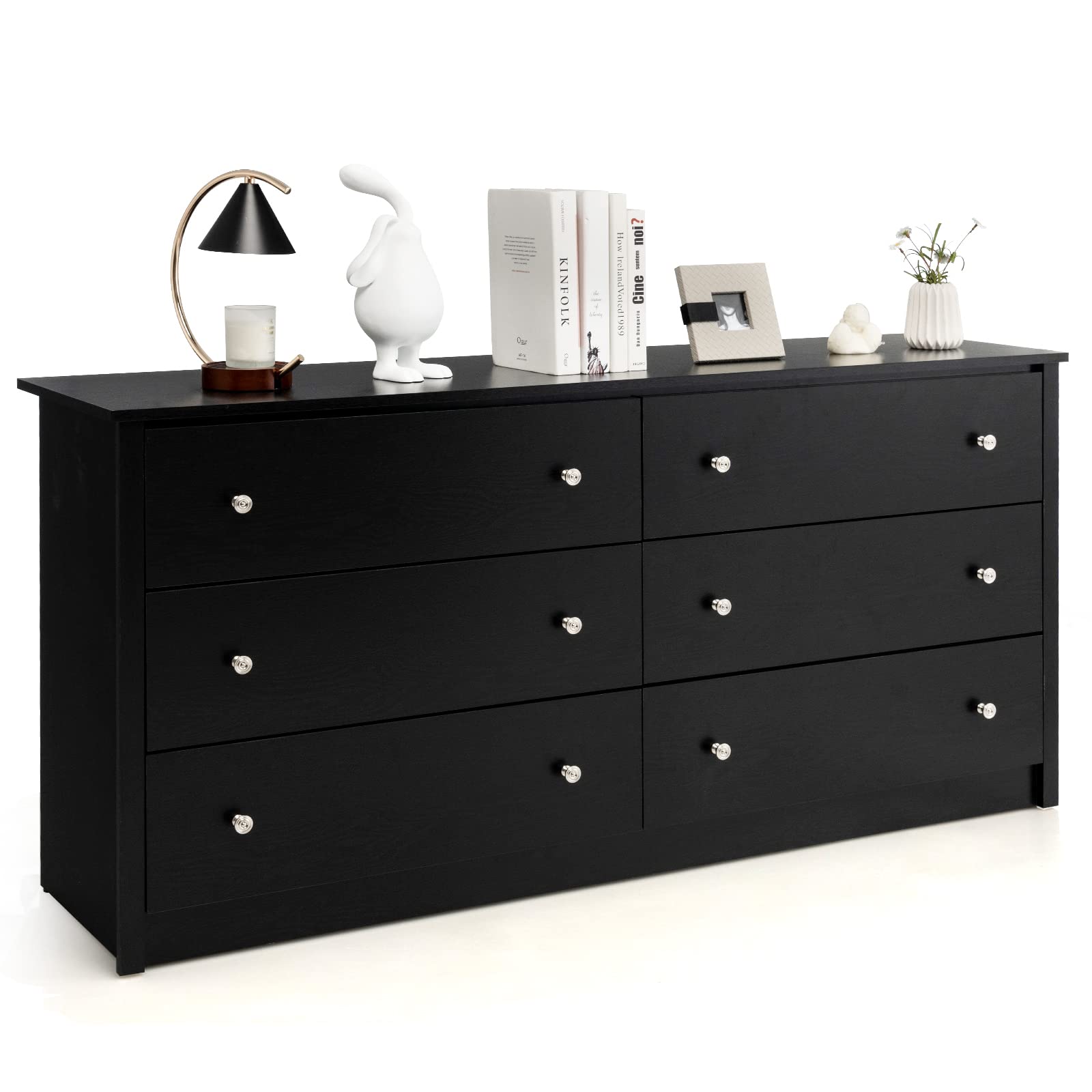 Giantex 6-Drawer Dresser for Bedroom - Freestanding Storage Cabinet