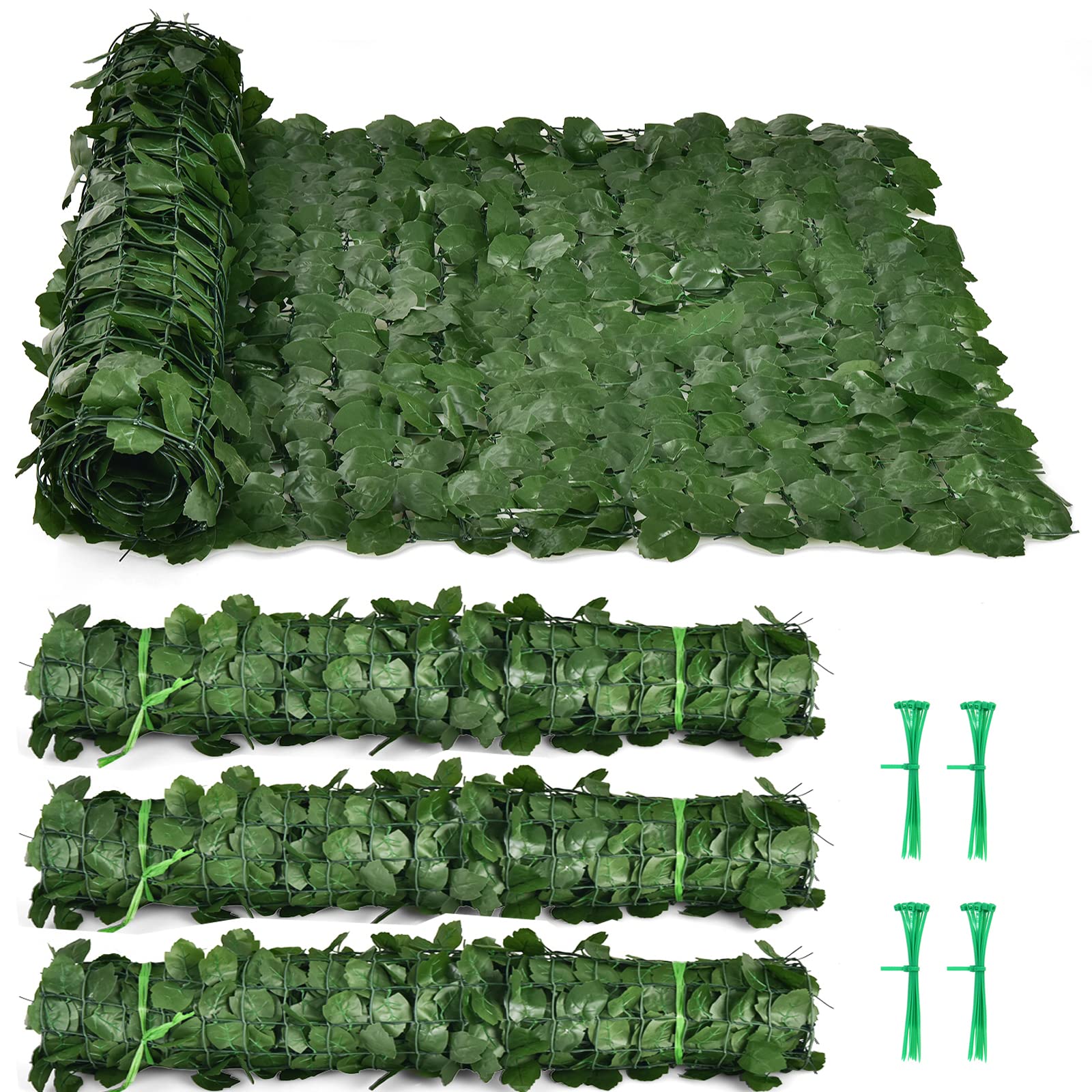 Giantex 118" x 39.4" Artificial Hedges Fence Faux Ivy Vine Greenery Wall