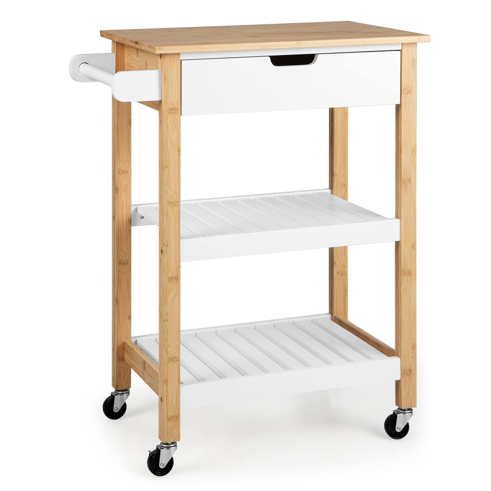 Kitchen Island Cart with Storage - Giantex