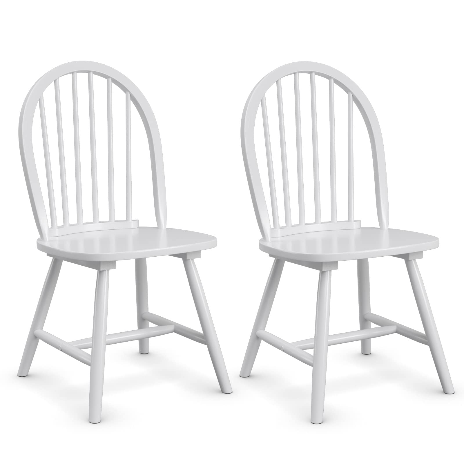 Giantex Wood Dining Chairs, French Country Armless Spindle Back Dining Chairs