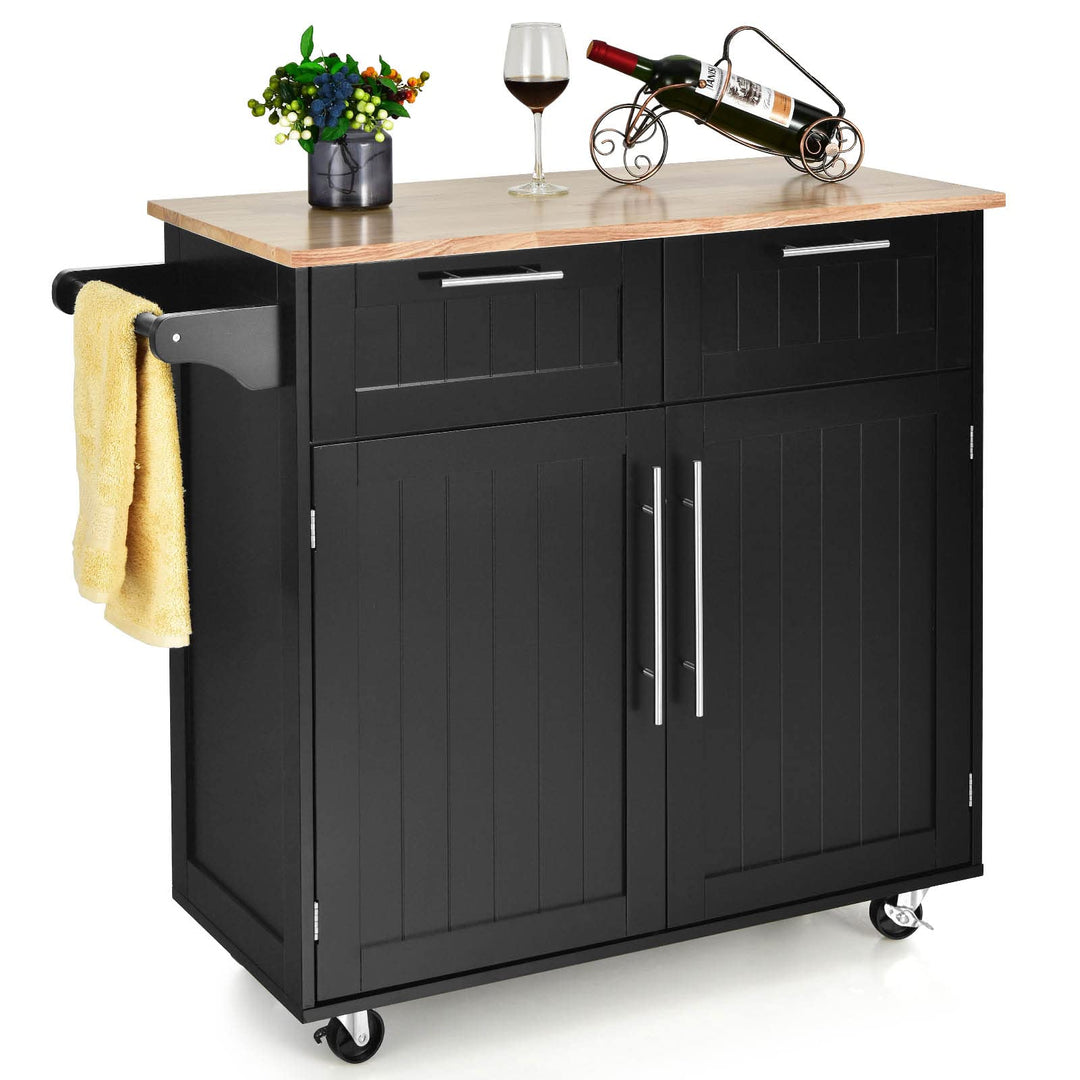 Giantex Kitchen Island Cart Rolling Storage Trolley Cart