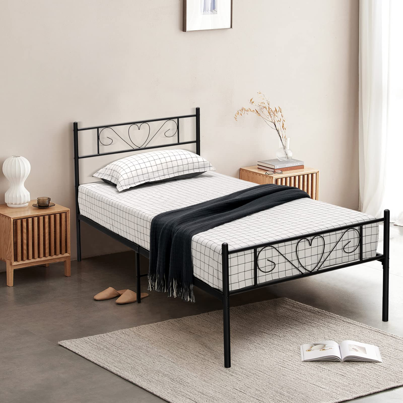 Giantex 12.5-Inch-High Twin XL Metal Bed Frame