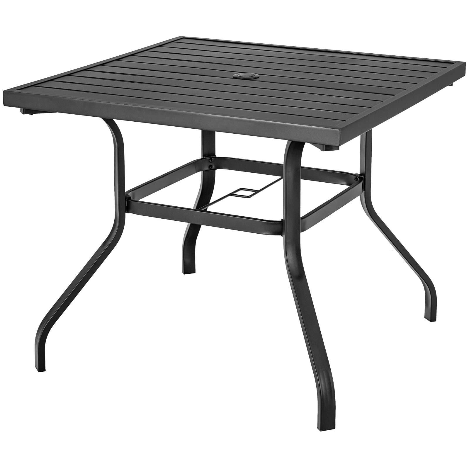 Giantex Patio Dining Table, Outdoor Bistro Table for 4 Person, with Umbrella Pole Hole
