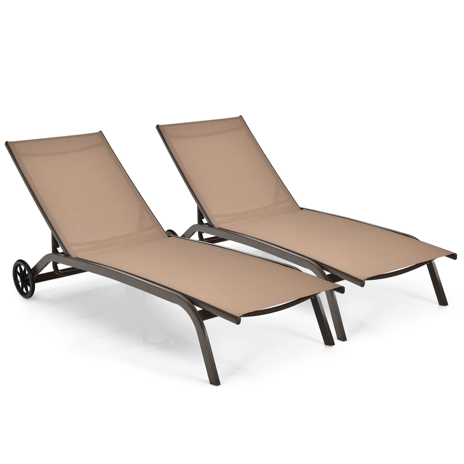 Giantex Patio Lounge Chairs for Pool Area