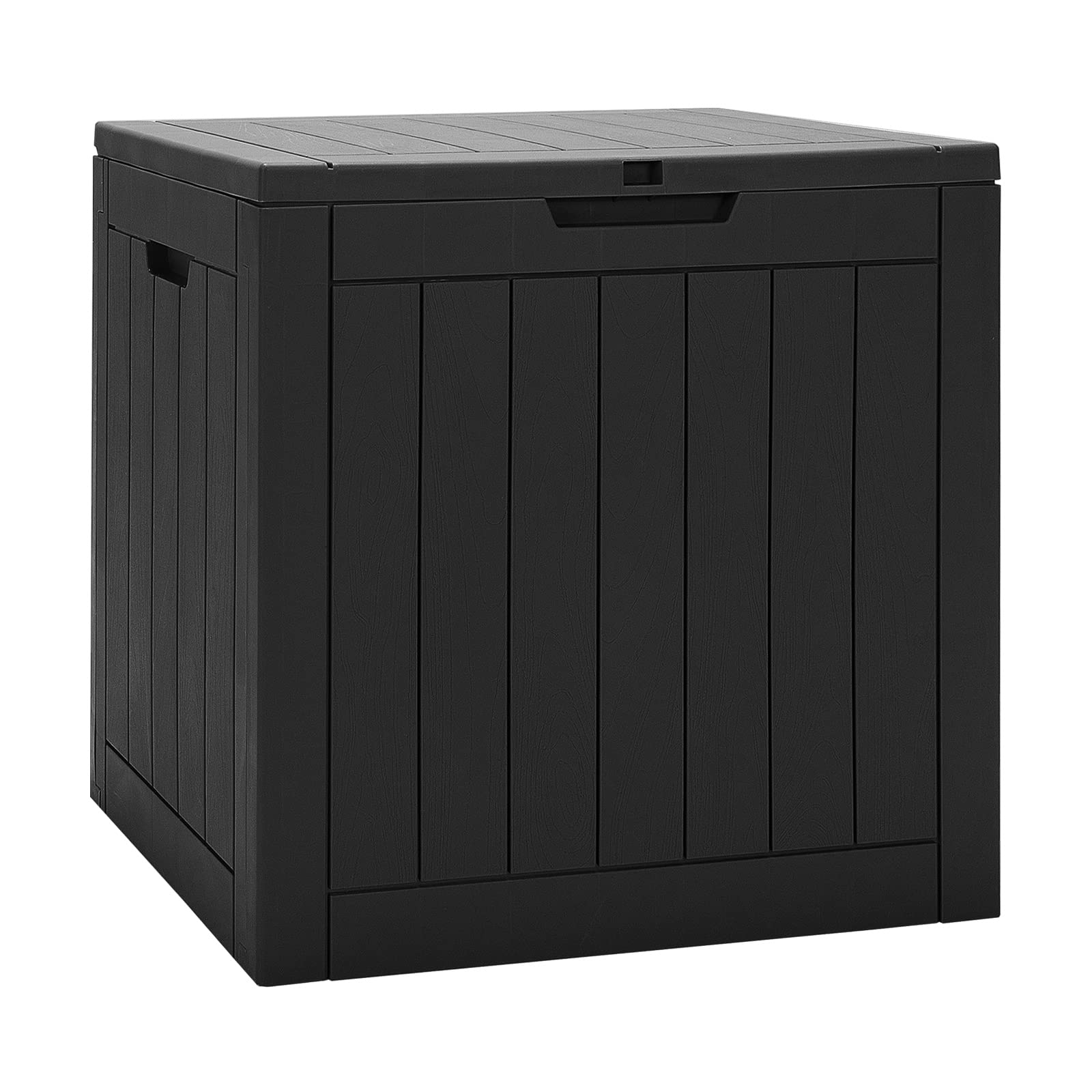 30 Gallon Wood Grain Texture Outdoor Storage Bin(Light Brown)