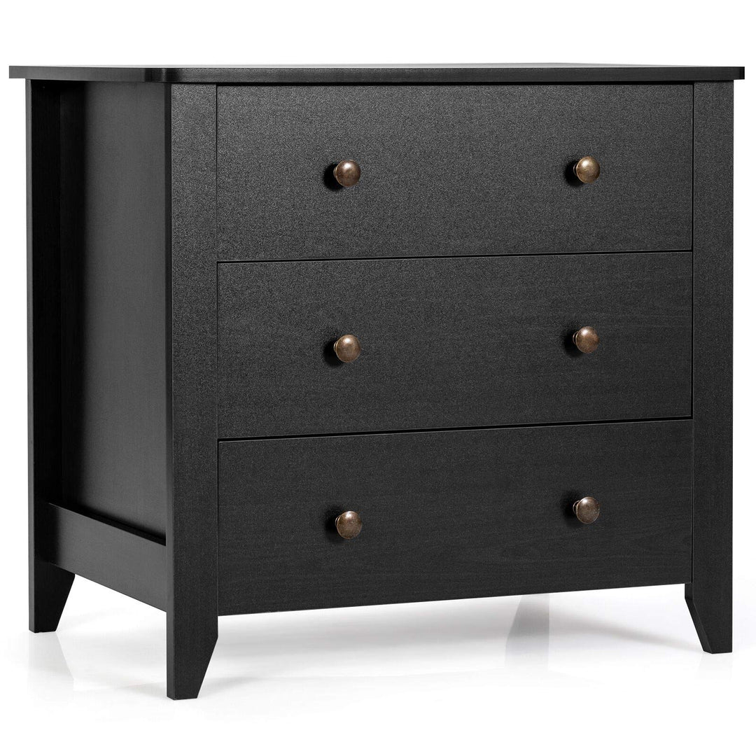 Giantex Modern Simple Dresser 3-Drawers Chest with Solid Curved Legs
