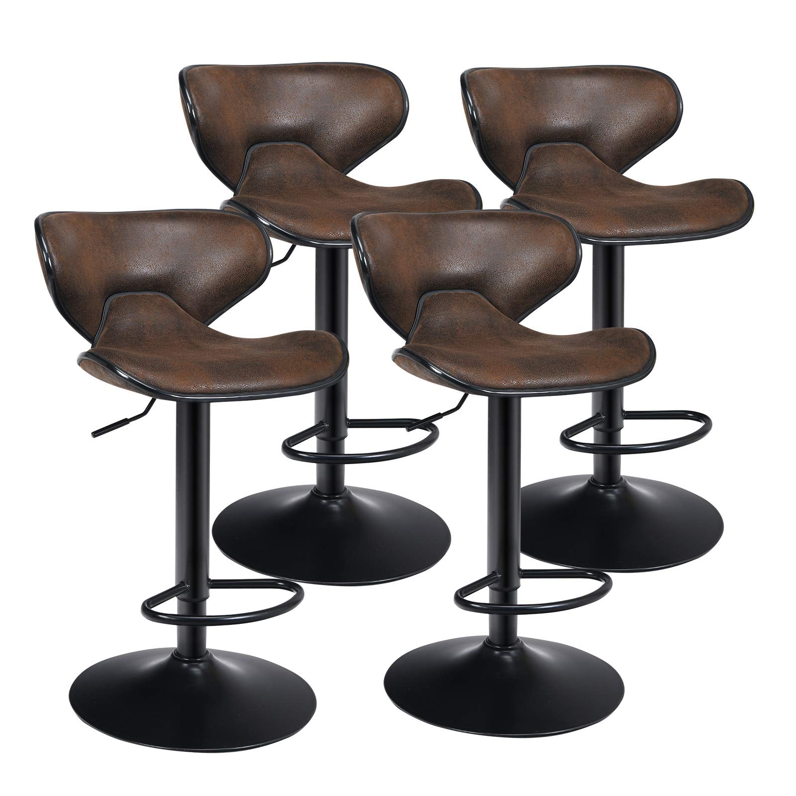 Vintage Barstools, Swivel Bar Stool - Giantex