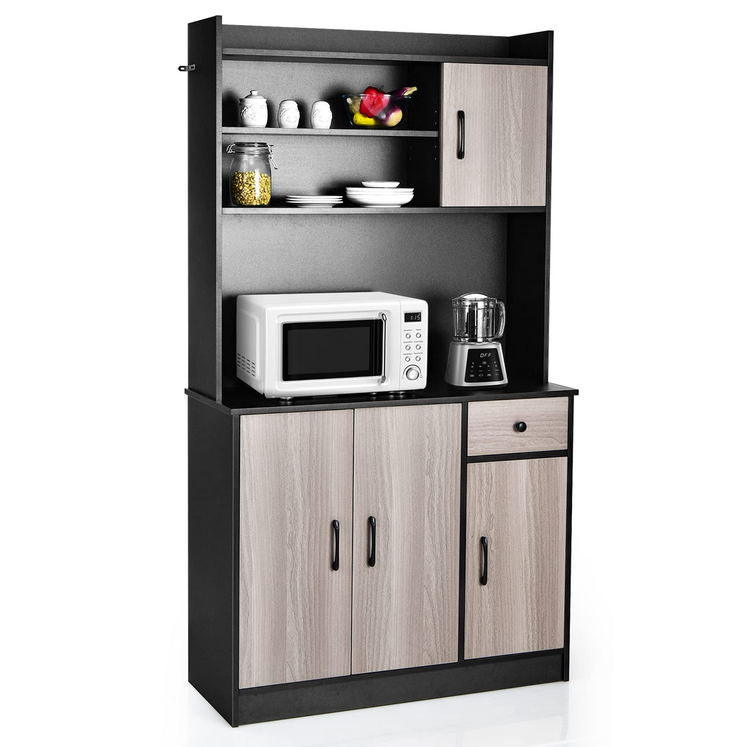 Giantex Buffet Hutch Cabinet, Kitchen Hutch Sideboard, Buffet Pantry on Island