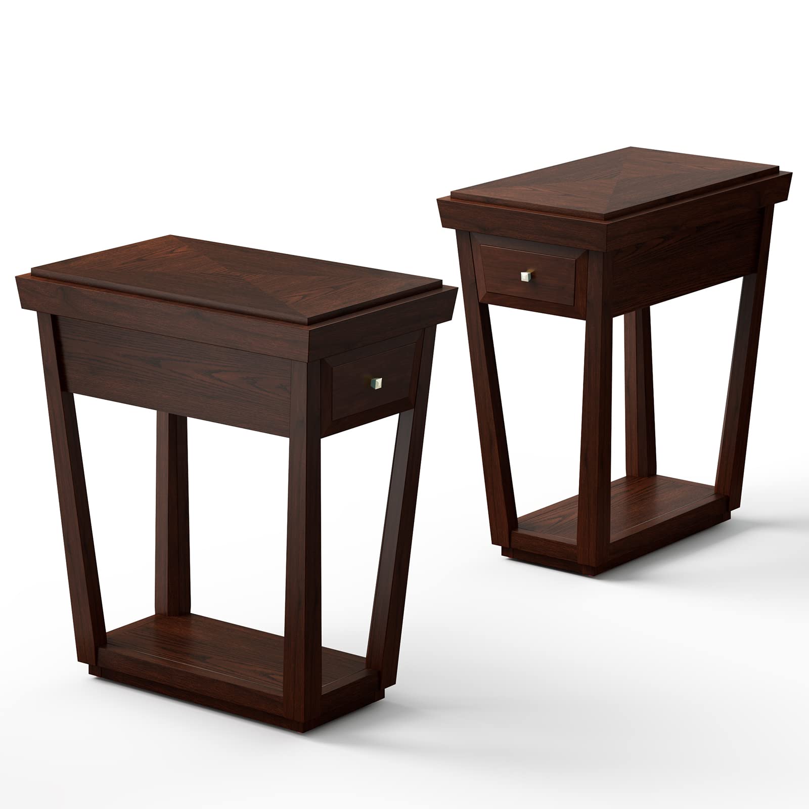 Giantex Wood End Table with Drawer