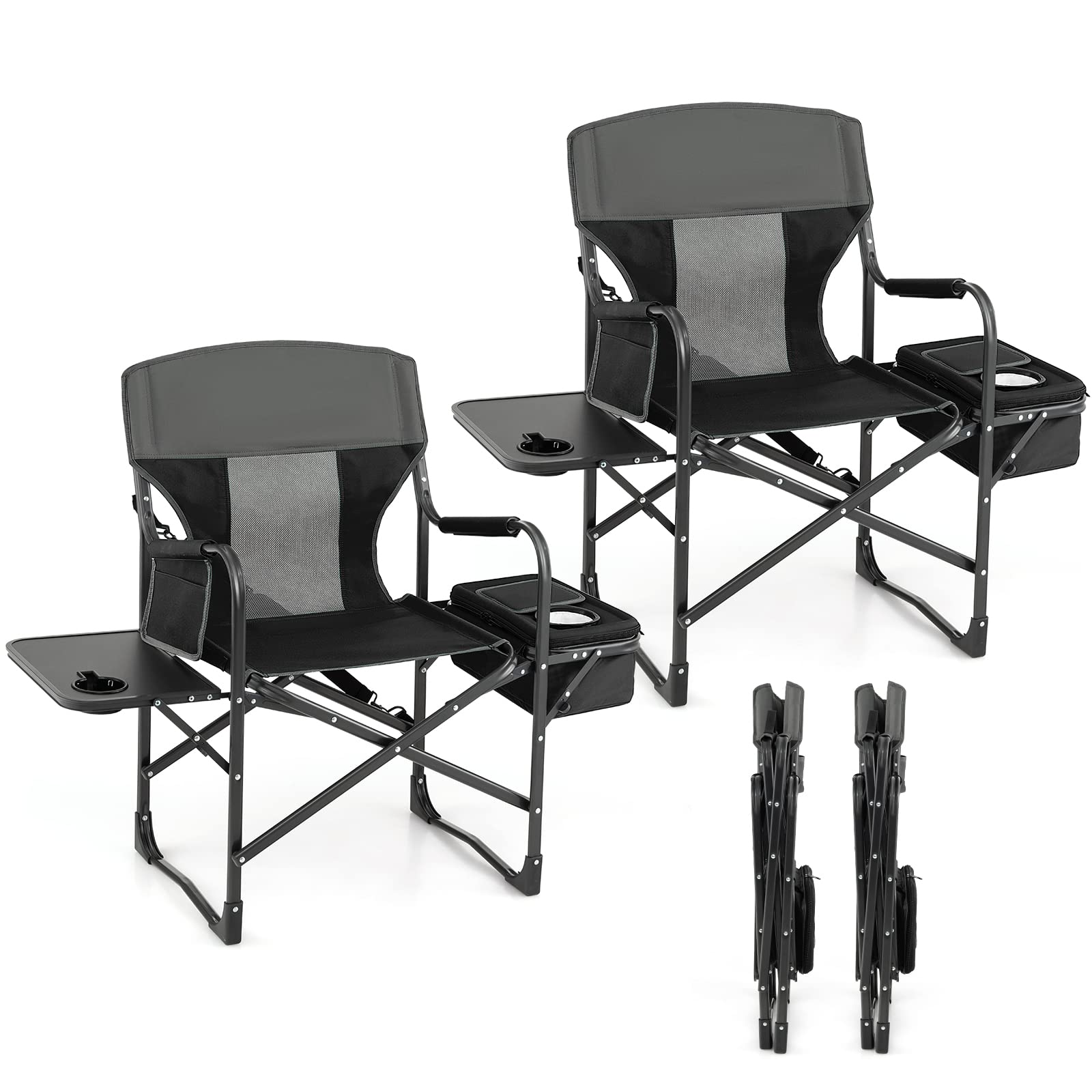 Giantex Directors Chair, Folding Chair with Side Table