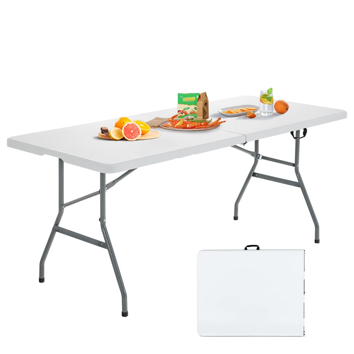 No Assembly  6FT Portable Foldable Tables for Party Camping BBQ