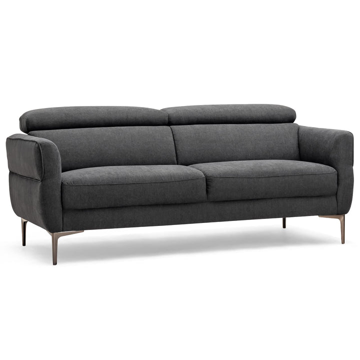 Giantex Couch, Upholstered Loveseat with Lift-up Headrest and Metal Legs