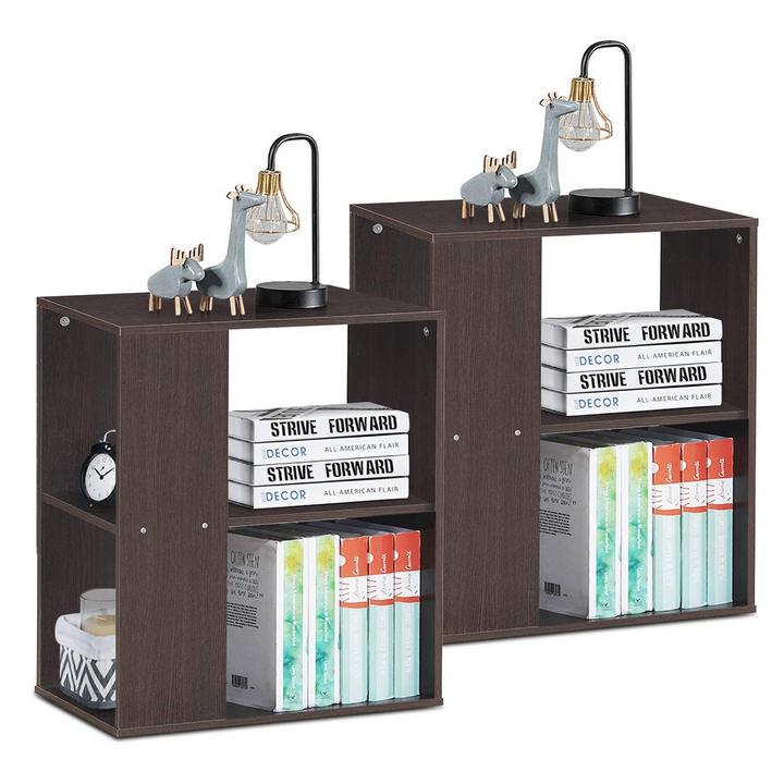 Giantex End Table with Shelves 3-Tier Open Storage