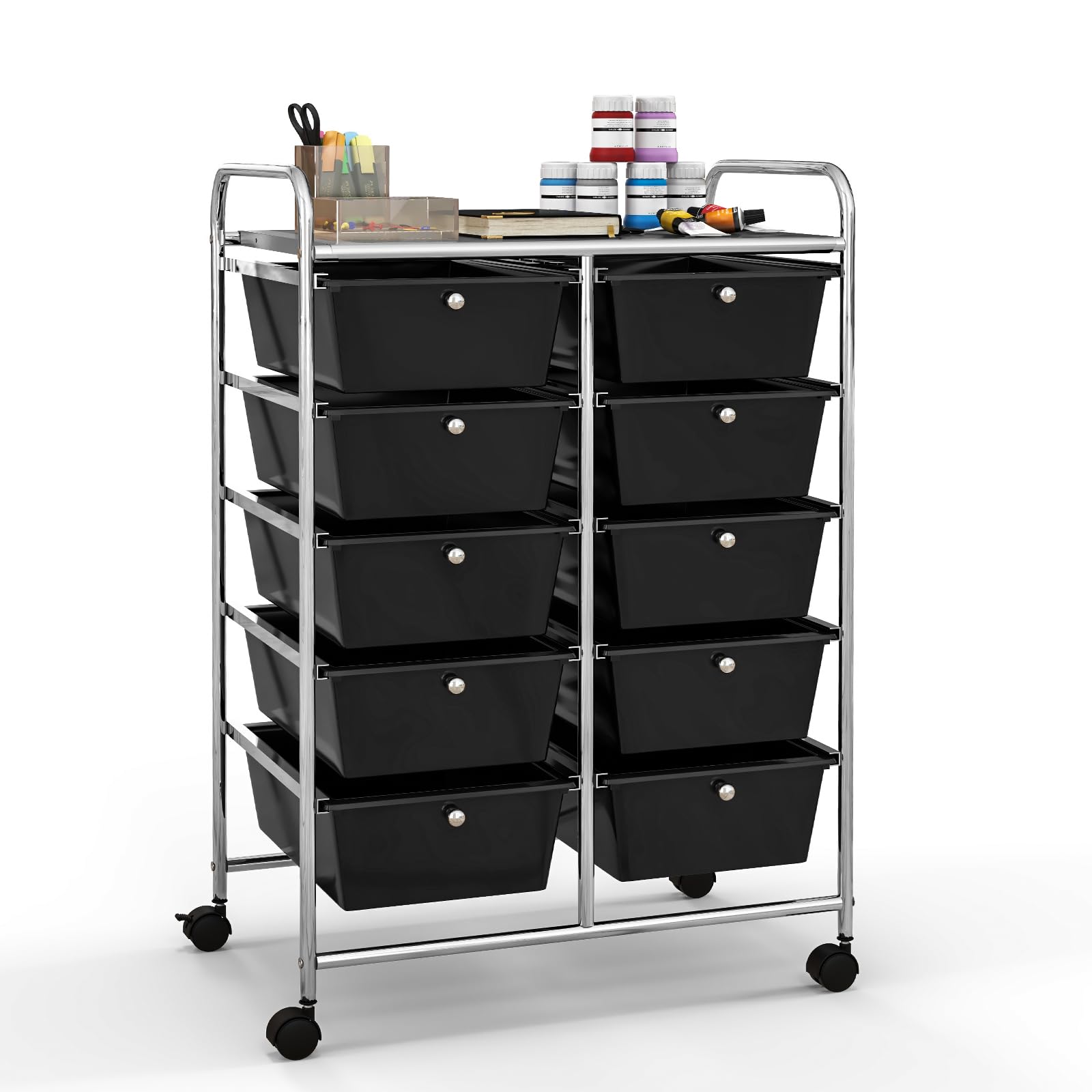 10 Drawers Rolling Cart, Classroom Organizers - Giantex