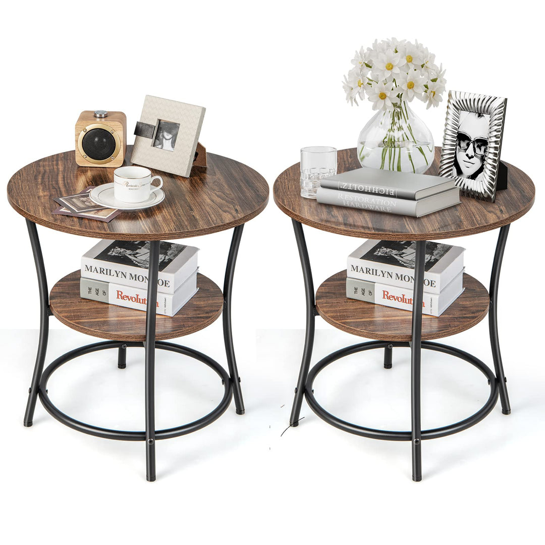 Giantex Round End Table Set