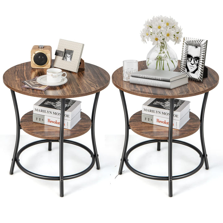 Giantex Round End Table Set