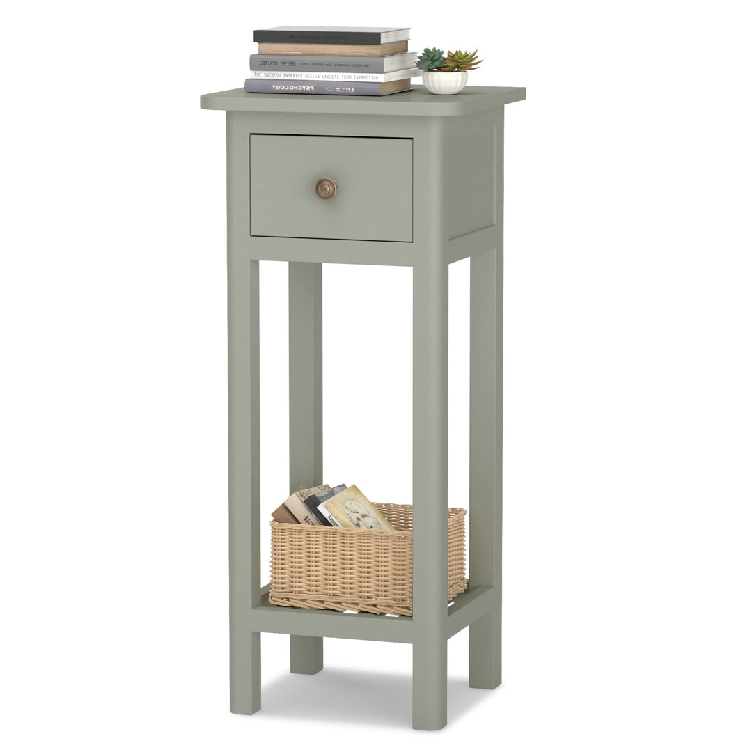 Small End Table | Wooden Slim Side Table for Small Space