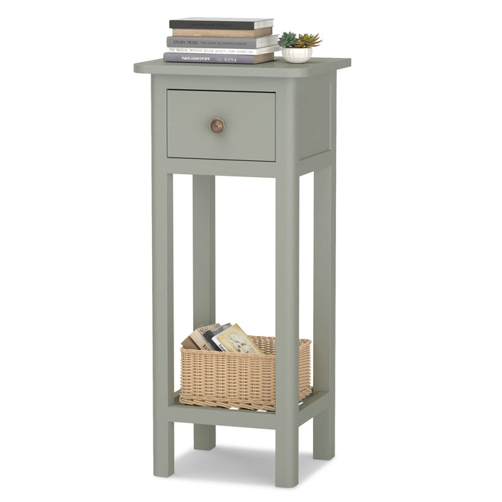 Small End Table | Wooden Slim Side Table for Small Space
