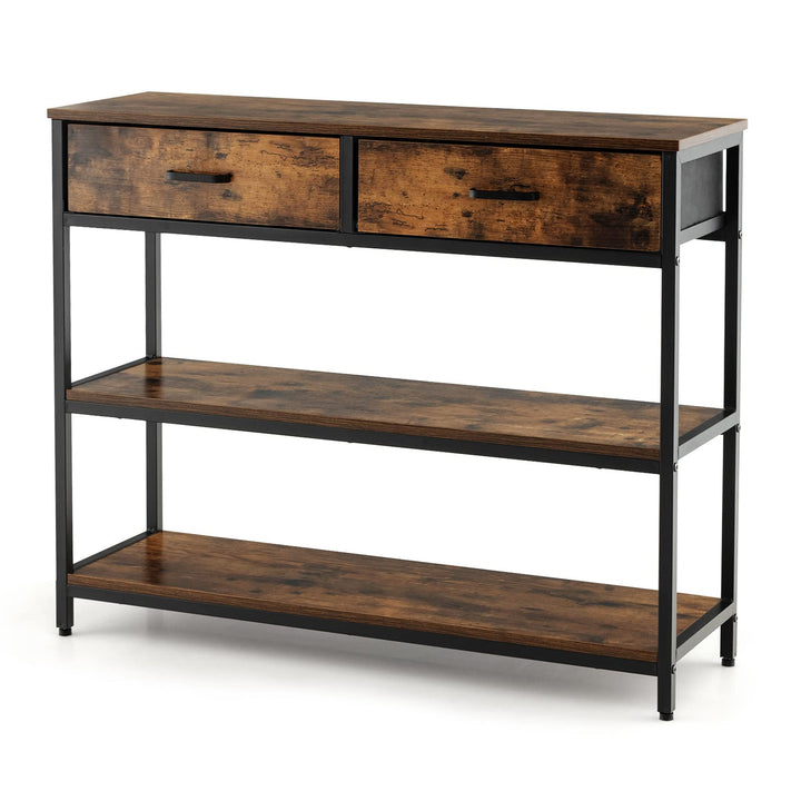 Giantex 3-Tier Entryway Table with Storage - Sofa Side Table