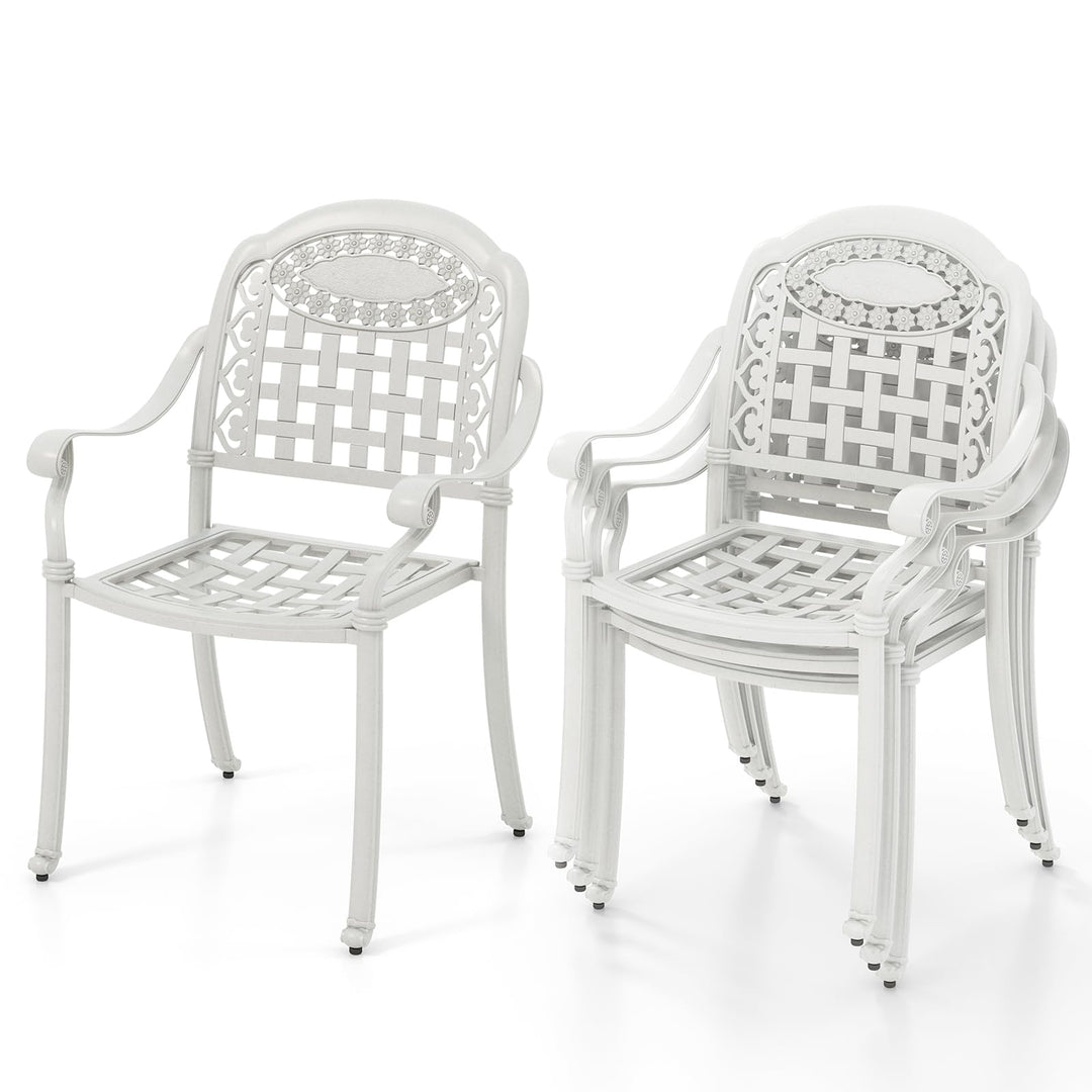 Giantex Stackable Outdoor Chairs Set of 4
