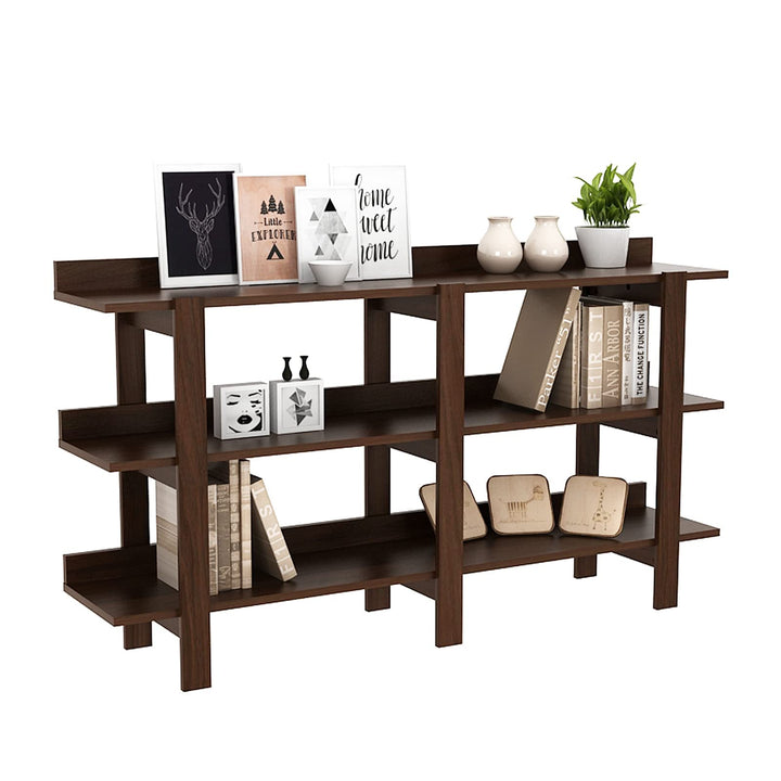 Giantex Console Table, Vintage 59inch Long Sofa Table with 3-Tier Open Shelf